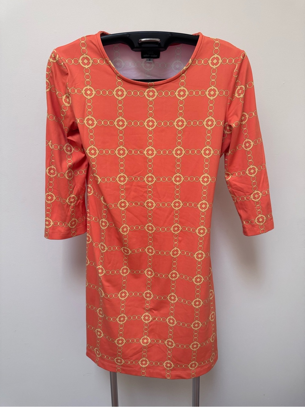 sailor-sailor Orange Geometric Print Dress Size S
